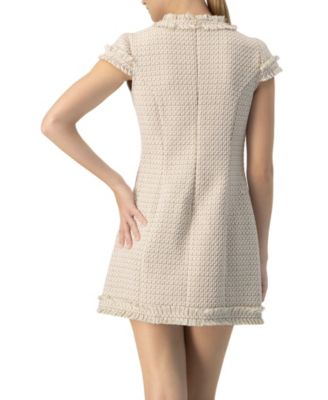 Women's Frayed Hem Short Dress