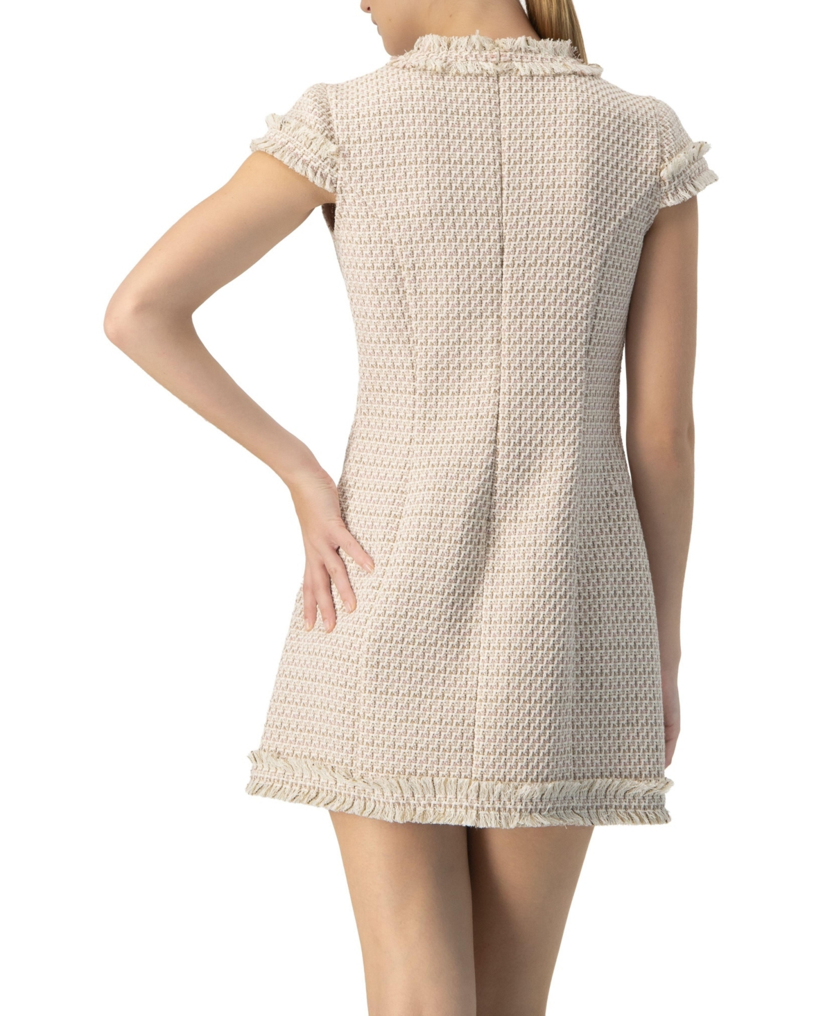 Ivonne Women's Frayed Hem Short Dress