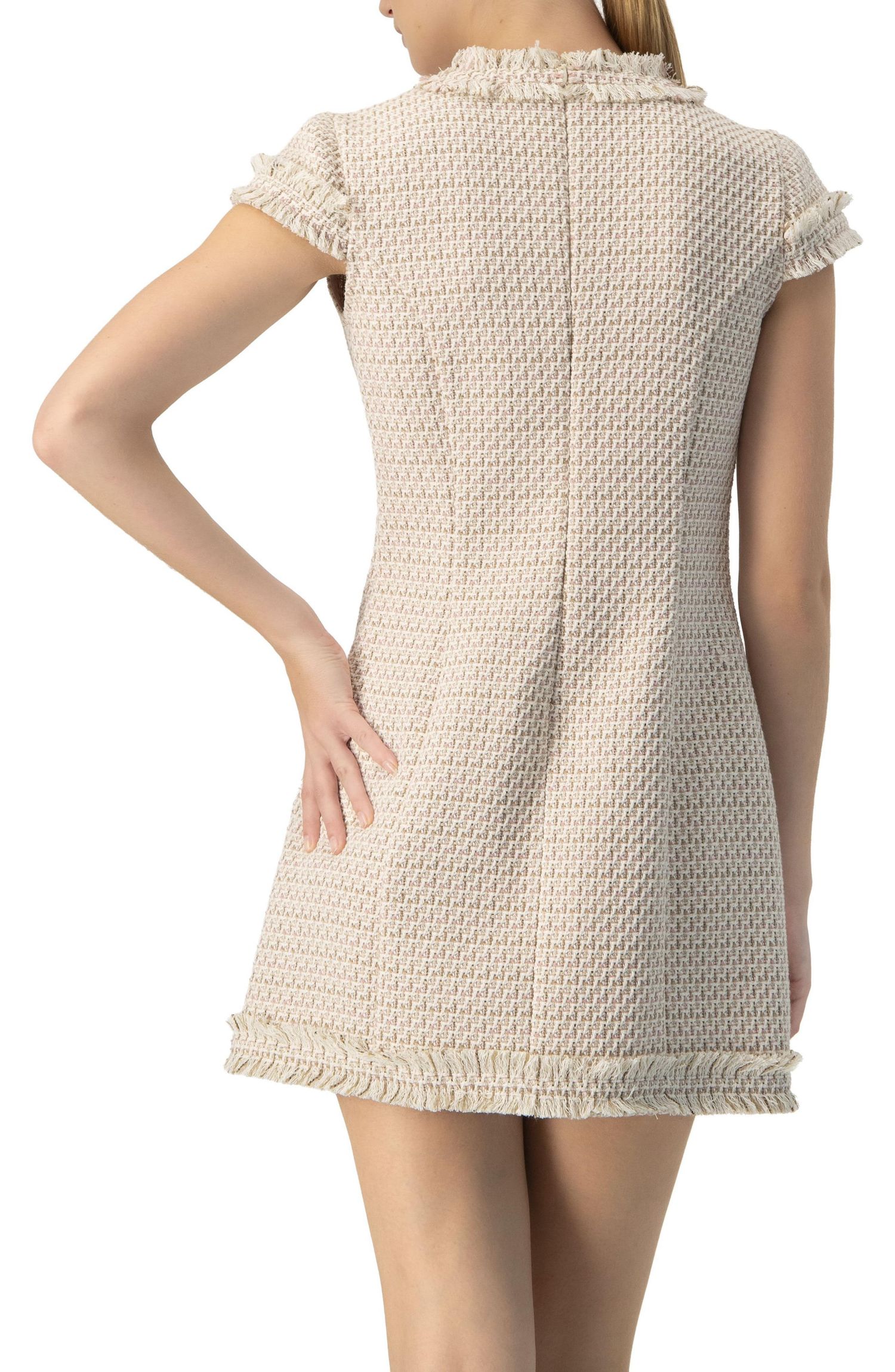 Women's Frayed Hem Short Dress