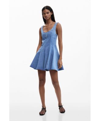 Women's Skater dress denim effect