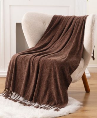 Fringe Tassels Chenille Throw, 50" x 60"