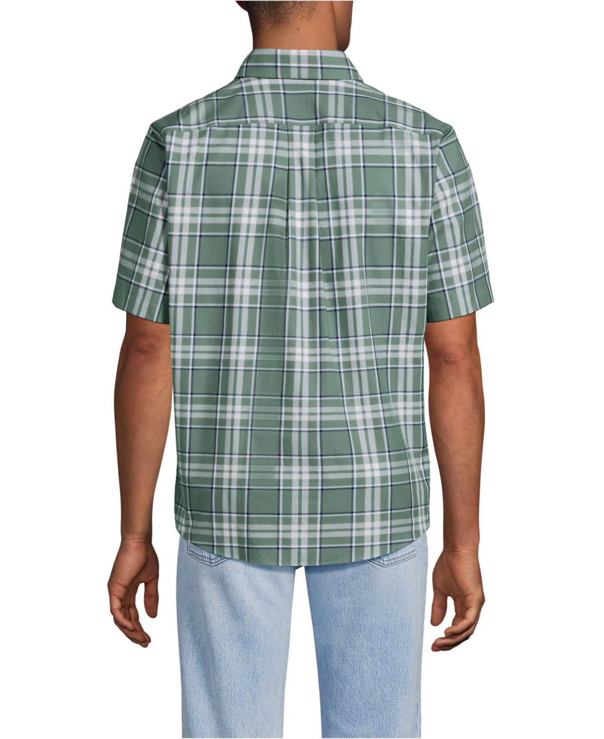Lands' End Men's Short Sleeve No Iron Twill Shirt