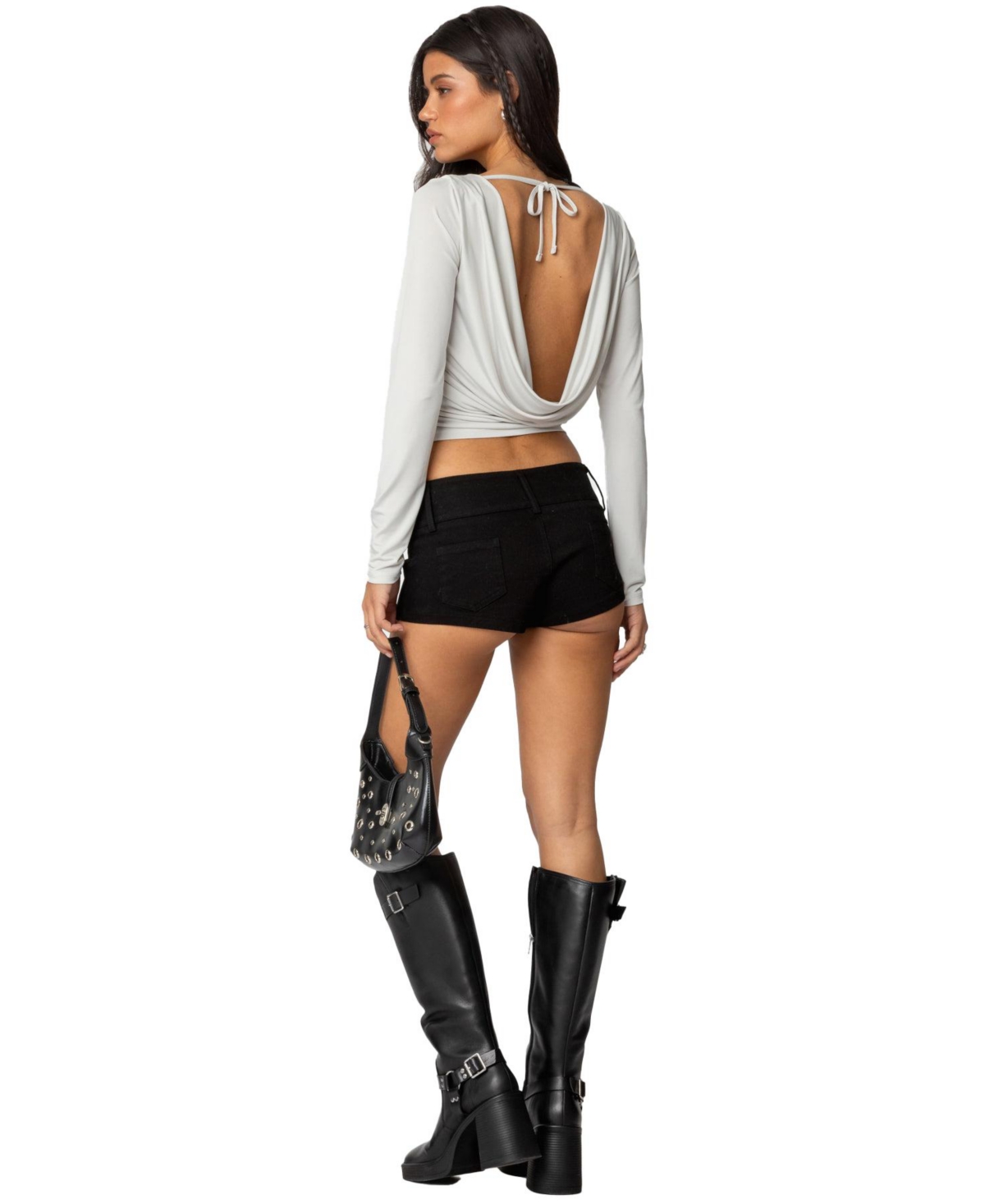 Edikted Women's Kristy Open Cowl Back Top