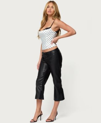 Women's Polka Dot Layered Lacey Bra Corset