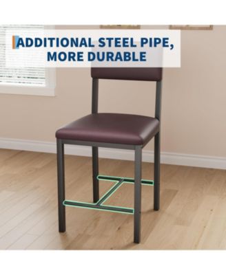 Dining Table Set for 4, Kitchen Table with 2 Upholstered Chairs and Bench, Wood Kitchen Dining Room Set, for Small Space