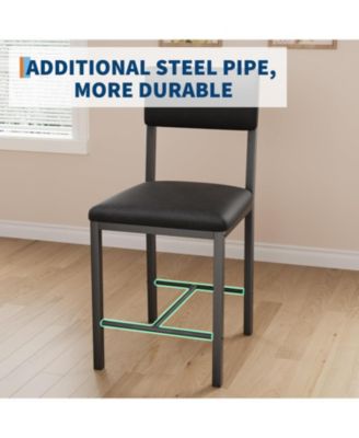 Dining Table Set for 4, Kitchen Table with 2 Upholstered Chairs and Bench, Wood Kitchen Dining Room Set, for Small Space