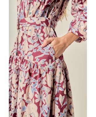Women's Printed Midi Dress