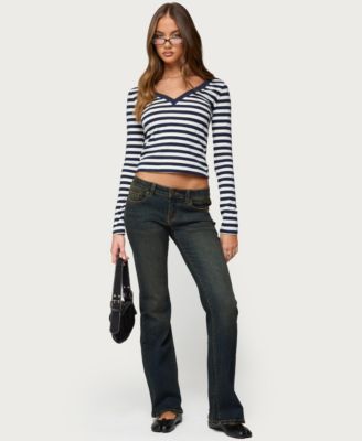 Women's Solly Striped Long Sleeve T Shirt