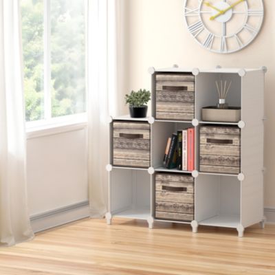 4-Cube Storage Organizer Cubby Shelf for Closet, Toys, Books, and More Space-Saving Bookshelf for Bedroom, Living Room, or Office