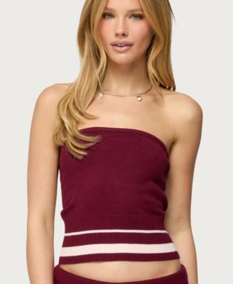 Women's Kaliya Stripey Strapless Knit Top