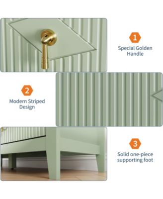 Dresser for Bedroom with 6 Drawers, 48 in Wide Modern Chest of Drawers with Metal Handle, Dresser TV Stand, Wood Drawer Organizer for Bedroom