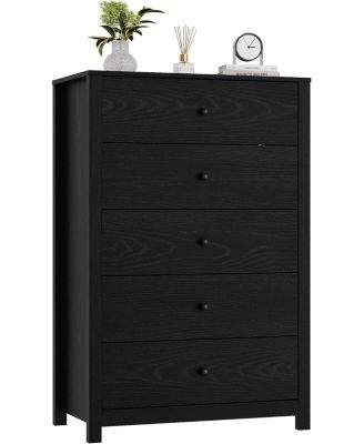 5 Drawer Dresser for Bedroom – Modern Simply Chest of Drawers, Wood Storage Dresser with Deep Drawers for Living Room, Hallway, Entryway