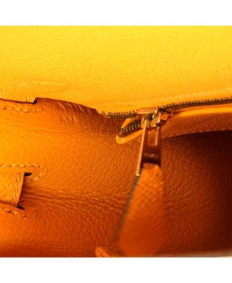 Kelly 25 Handbag Yellow Epsom with Gold Hardware