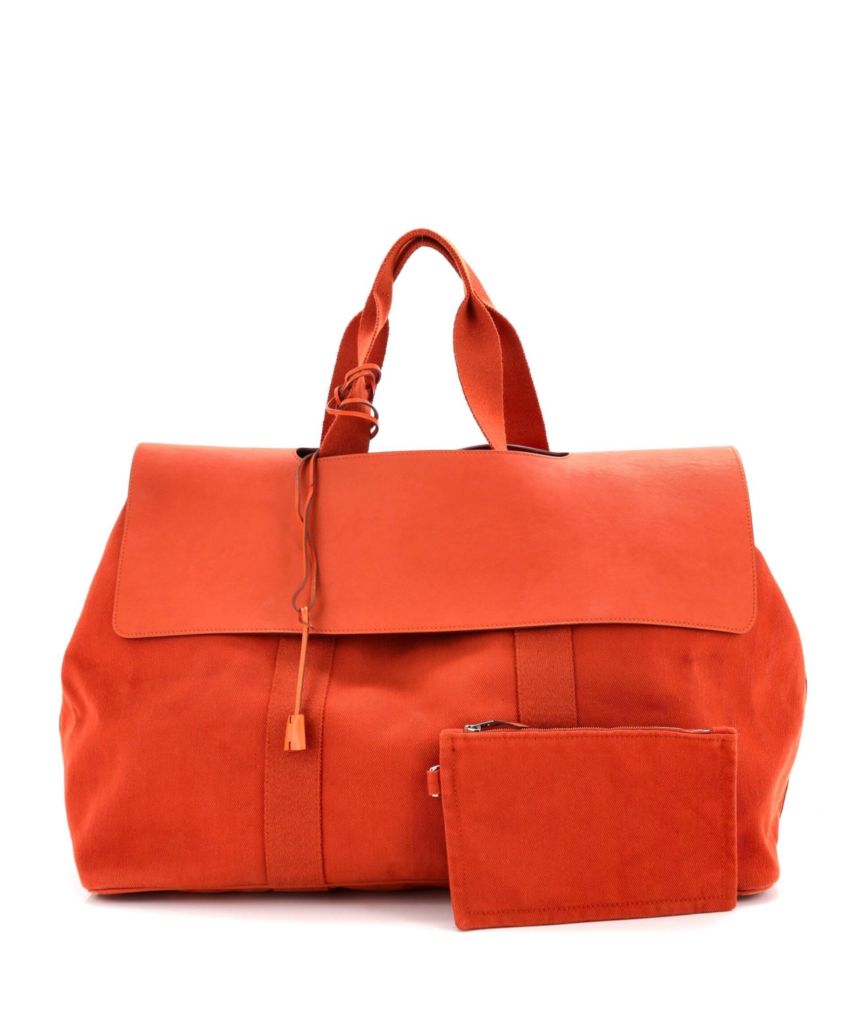 Pre-Owned HERMES Gm Valparaiso Bag Toile and Leather