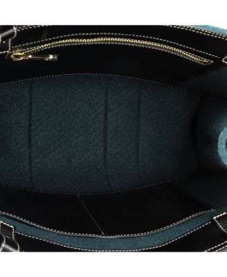 Large Woody Tote Felt with Leather and Canvas