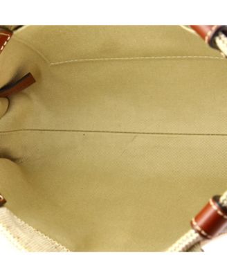 Small Woody Tote Canvas with Leather