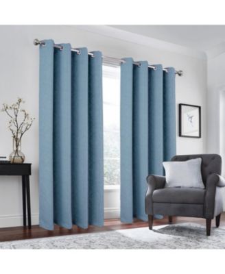 100% Polyester 190 GSM Cressida Reversible Blackout Grommet Curtain Panel.
