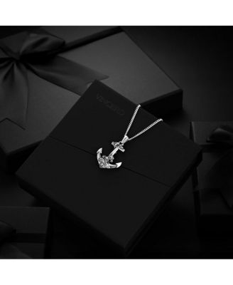 Waves Anchor Pendant 21" Chain