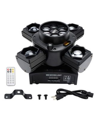 80W Stage Light with RGB, Gold & Laser Effects, DMX512/Auto Modes for Club & Party