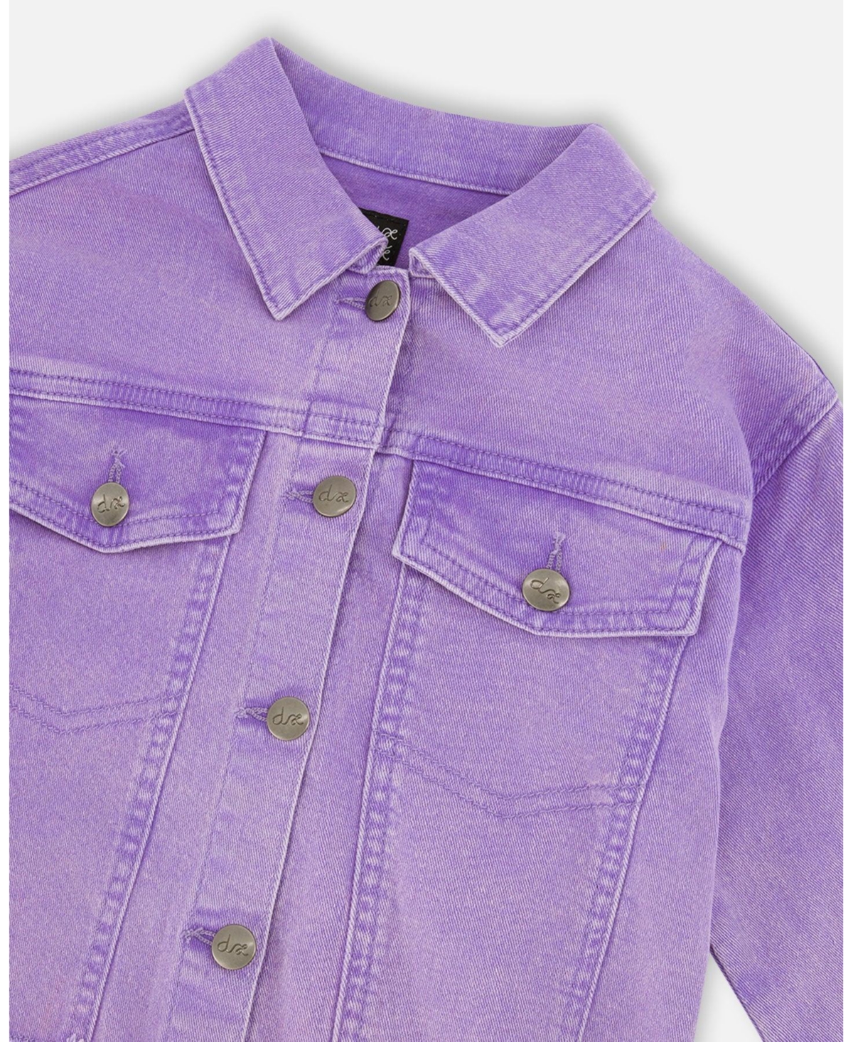 Deux par Girls Denim Jacket with Embroidery