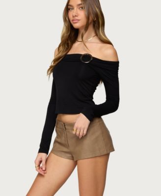 Women's Mazi Foldover Gathered Ring Top