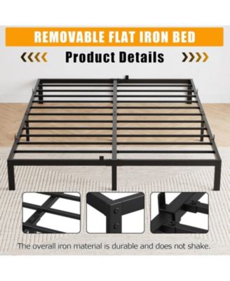 8 in Queen Bed Frame, Heavy Duty Metal Platform with Sturdy Slats, No Box Spring Needed, Easy Assembly, Noise Free