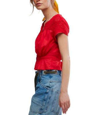 Women's Gemma Embroidered Boat Neck Top