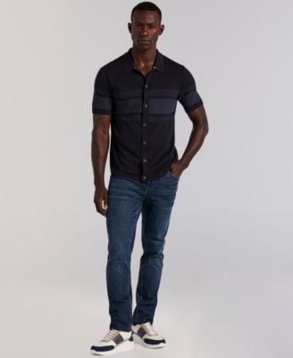 Men's Textured Button Front Shirt