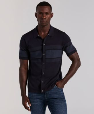 Men's Textured Button Front Shirt