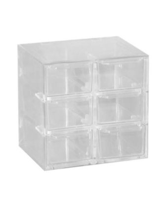 Clear 6-Grid Drawer DIY Organizer - Easy to Use & Practical Storage Box for DIY Beads, Jewelry & Craft Supplies