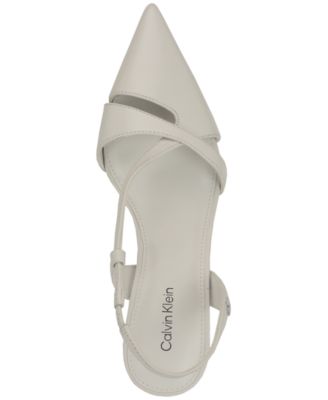 Women's Arlanna Asymmetrical Kitten Heel Slingback Pumps