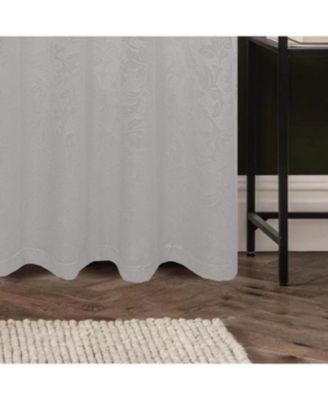 100% Polyester 200 GSM Dyson Embossed Blackout Grommet Curtain Panel 54" x 90" White