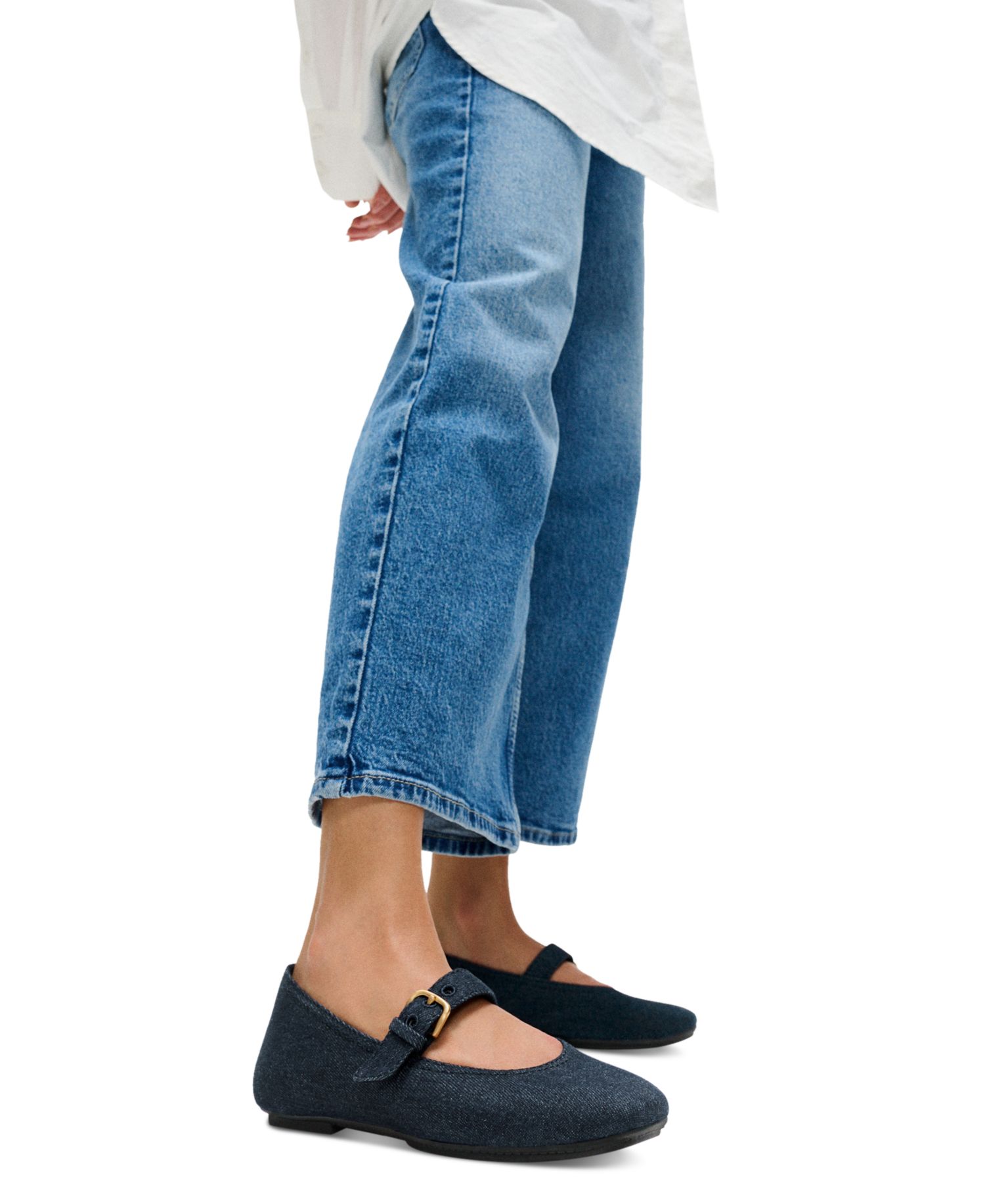 Women's Delicato Denim Mary Jane Flats