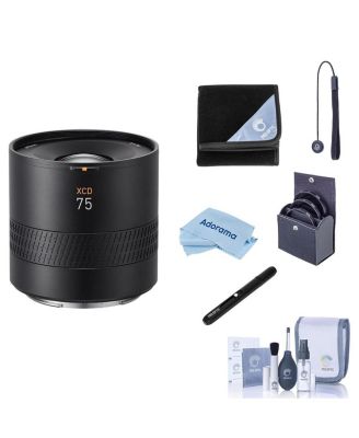 XCD 75mm f/3.4 P Lens, Bundle with 72mm Filter Kit, Lens Wrap, Pen Lens Cleaner and Cleaning Kit