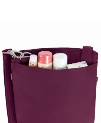 Anti-Theft Classic Slim Double Zip Crossbody Bag