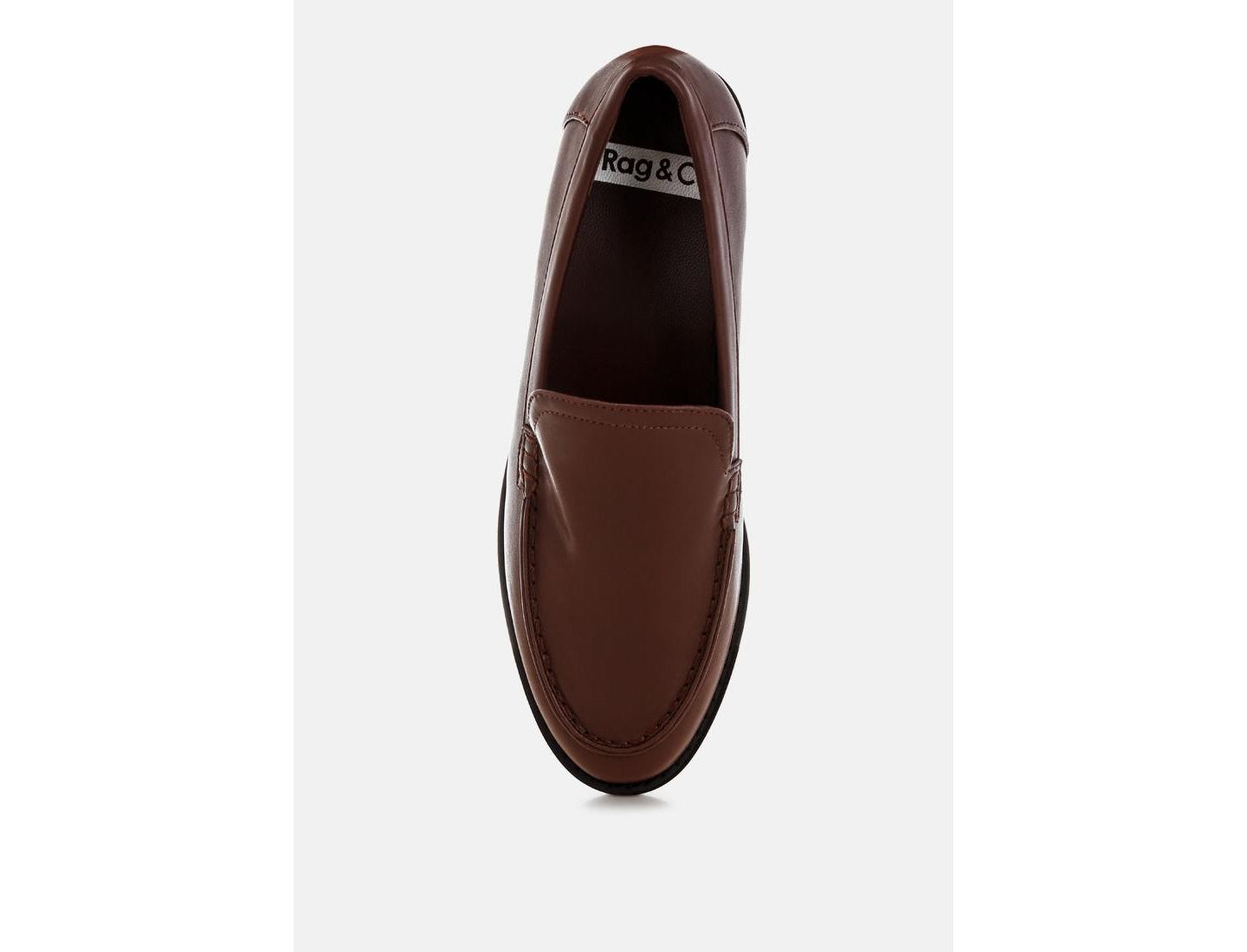 Женские туфли Rag & Co Ninto Low Heel Pleather, цвет: Коричневый — фото 3