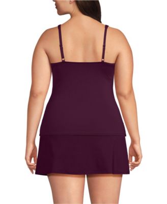 Women's DDD-Cup Sweetheart Wrap Underwire Tankini Top