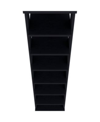 Ivonny 7 Tier Tall Vertical Shoe Rack, Freestanding Organizer with Open Shelves, Wenge