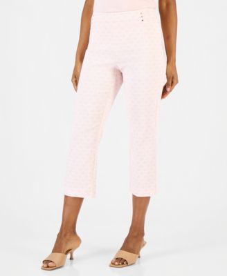 Women's Printed Pull-On Capri Pants