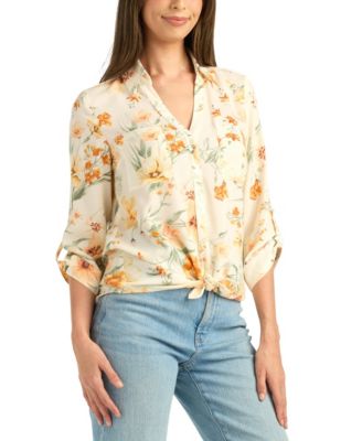 Women's Printed Button-Up Shirt