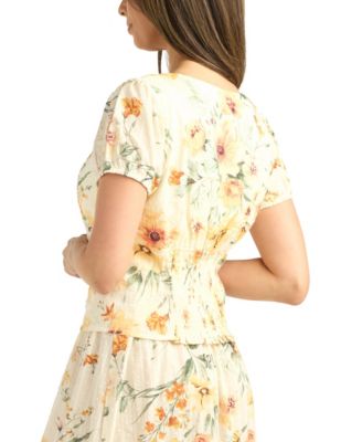 Women's Textured V-Neck Top