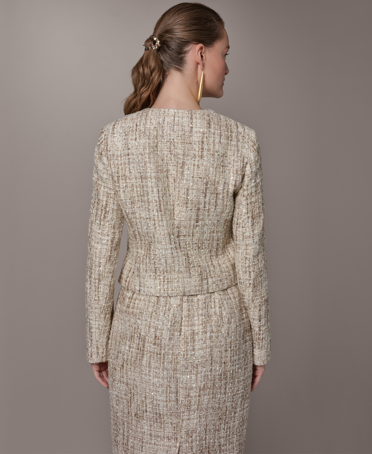 Donna Karan New York Women's Cropped Button-Front Jacket