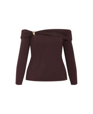 Women's Plus size Buckle Detail Top