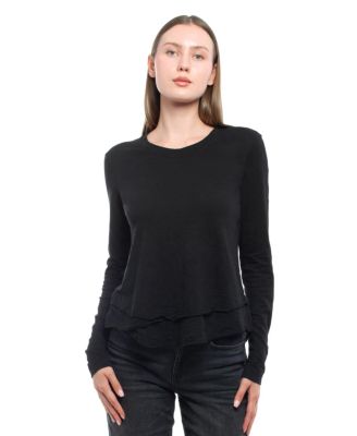 Women's Long Sleeve Mock Layer Tee