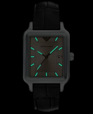 Men's Quartz Three-Hand Brown Leather Watch, 36mm