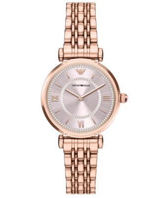 Women's Quartz Two-Hand Rose Gold Stainless Steel Watch, 32mm