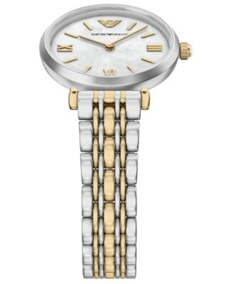 Women's Quartz Two-Hand Two-Tone Stainless Steel Watch, 28mm