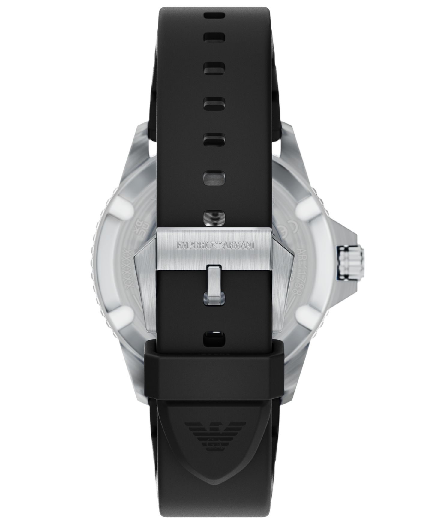 Мужские часы Emporio Armani World Explorer Solar Three Hand Black Silicone, 42mm — фото 3