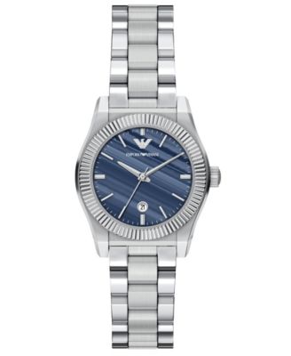 Women's Quartz Three-Hand Silver Stainless Steel Watch, 32mm