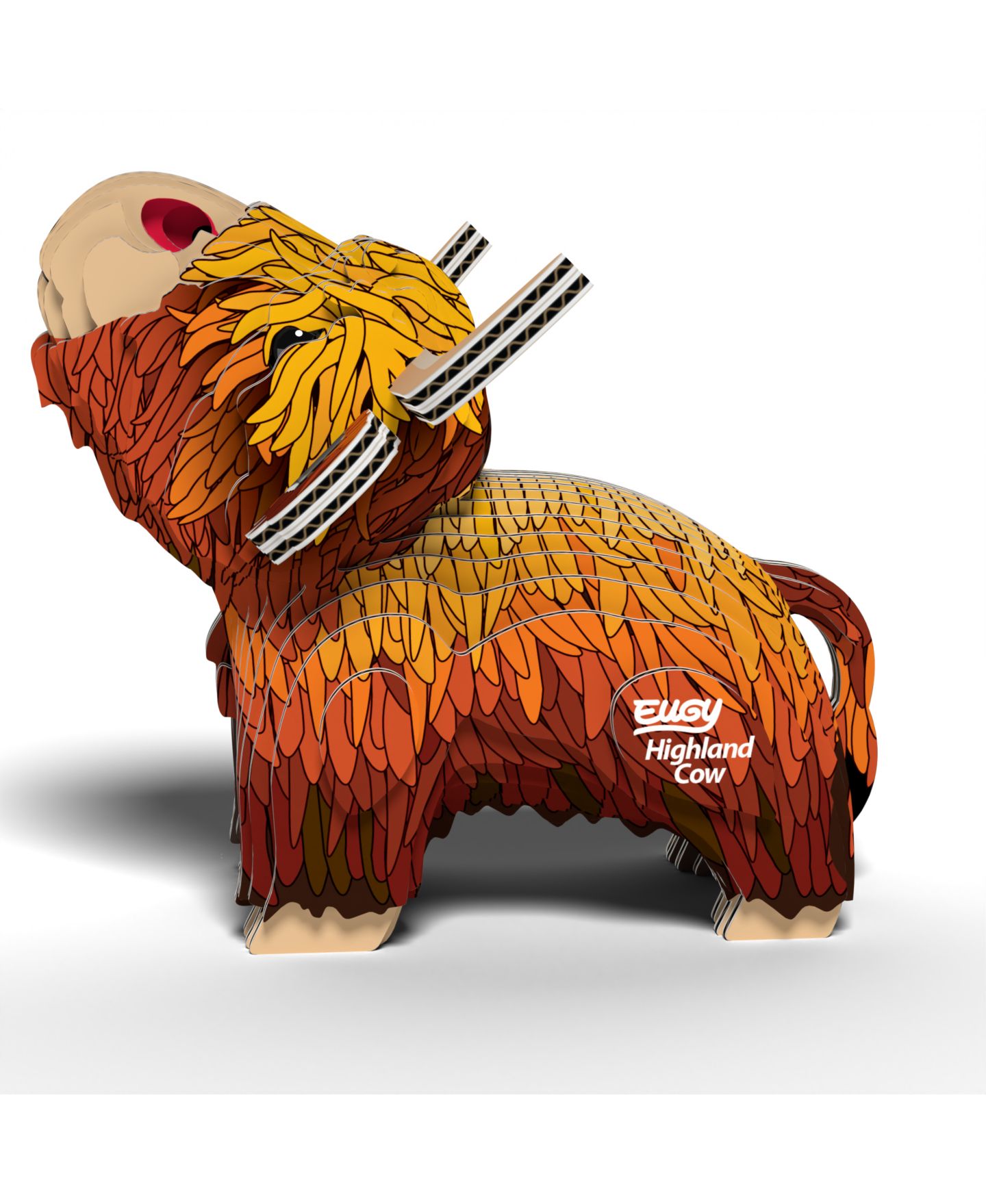 Детский пазл Eugy Highland Cow 3D Puzzle, цвет: Коричневый — фото 3